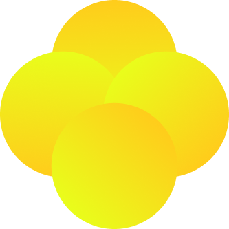 Rounded yellow gradient rectangle and circle figures
