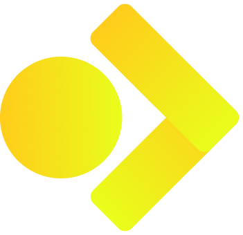 Rounded yellow gradient rectangle and circle figures